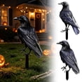 thumbnail image 4 of Clearance Black Crow Yard Stake Spooky Outdoor Garden Decor for Halloween and Themed Party Atmosphere(A), 4 of 4