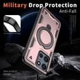 thumbnail image 6 of FIEWESEY for Moto G 5G 2025 & Moto G 5G 2026 Magnetic Case,360° Rotate Magnetic Ring Kickstand,Metal Rotated Kickstand Drop Proof Protective for Motorola Moto G 2026/2025 - Rose Gold, 6 of 6