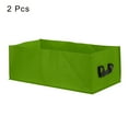 thumbnail image 3 of Uxcell 23.6"x11.8"x7.9" Fabric Plant Grow Bags Container Pots with Handles, Green 2 Pack, 3 of 5