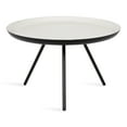 thumbnail image 3 of Kate and Laurel Laranya Modern Metal Coffee Table, 25 Inch Diameter, Black and White, Decorative Round Coffee Table for Display and Storage, 3 of 7