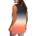 thumbnail image 4 of Moxiu Women's Summer Tank Tops V Neck Sleeveless Tops for Leggings T Shirts Loose Tunic Side Split Tanks Plus Size Dressy Casual 2025 Orange,S, 4 of 7