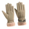 thumbnail image 4 of Guantes de invierno para mujer, guantes térmicos, guantes resistentes al agua con forro de felpa para clima frío, guantes cálidos para deportes al , Color arena Yinane Guantes de invierno para mujer, 4 of 8