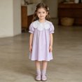 thumbnail image 2 of SUYIDA Girls Summer Flutter Sleeve Dress, Casual Party Outfit A Line Knee Length, Twirl Playful Daily Wear for Kids, 2 of 6