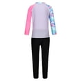 thumbnail image 2 of CHICTRY Kids Girls Boys 2 Pcs Upf 50+ Athletic Swimsuits Long Sleeve Rash Guard Top with Leggings Grey 3-4, 2 of 6