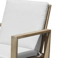 thumbnail image 4 of Benjara Neji 24 Inch Dining Chair, Natural Brown Eucalyptus Wood, Thick Cushion, 4 of 6