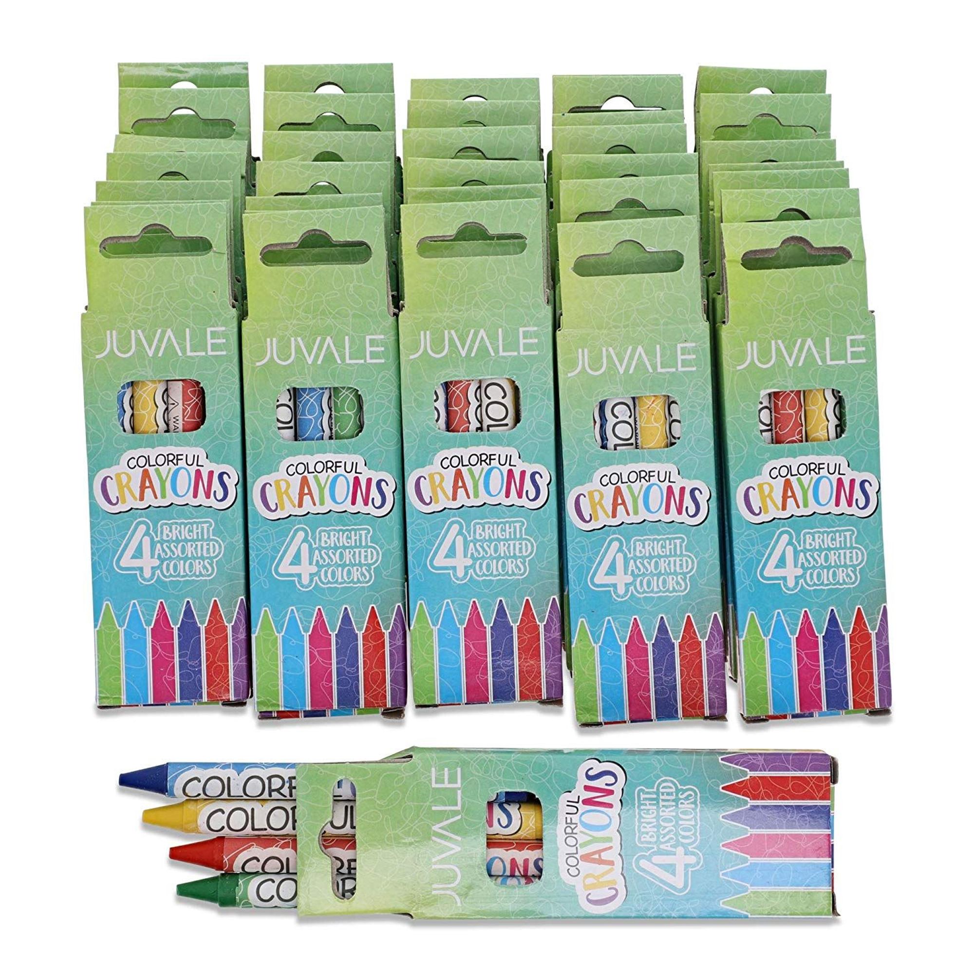 600 Crayons, 150 Packs of 4 Crayons (3.4 inches) for Restaurants, Kids, Party Favors, DIY Arts