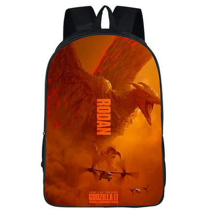 KABOER Godzilla: King of the Monsters Schoolbag Backpack Neutral Junior Backpack Shoulder Bag College Student Travel Laptop
