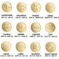 thumbnail image 4 of Giorgio Bergamo Stainless Steel Gold Plated Zodiac, Constellaction, Horoscope, Disc Anklet, Ankle Bracelet, 4 of 9