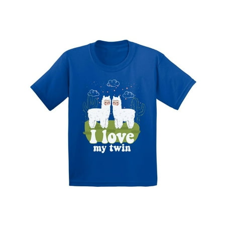 Twin Girls Gift - Awkward Styles My Twin Youth Shirt Gifts for Girl Boy Twins Cute Llama Twins Tshirts for Boys Cute Llama Twins Tshirts for Girls Twins Themed Party Funny Twins Birthday Gifts Animal Lover