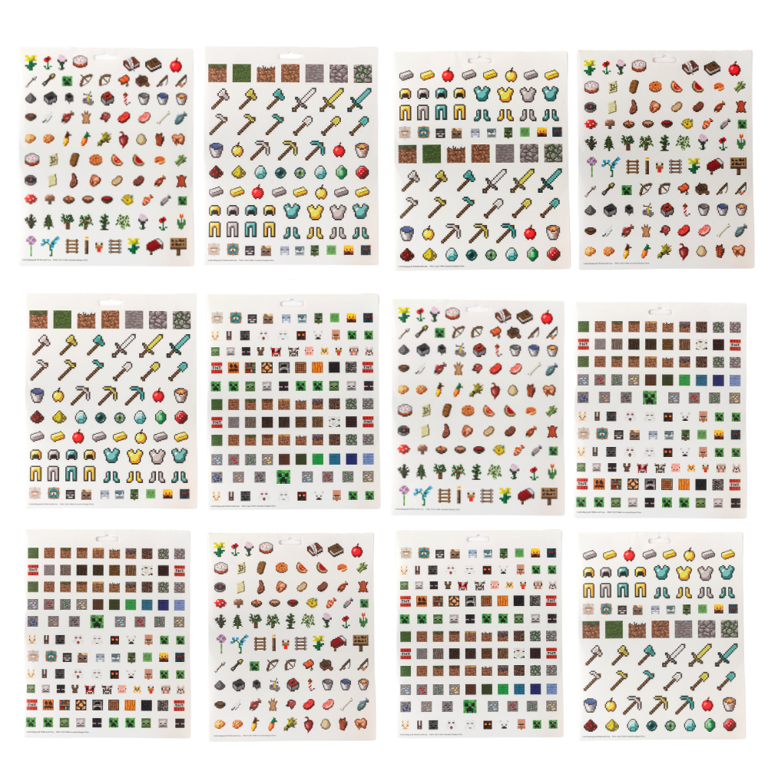 Innovative Designs, LLC Minecraft Raised Sticker Sheet – 1 Puffy