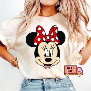 Minnie Mouse T Shirt, Disney Minnie Shirt, Minnie Checkered Shirt, Disney Gift Shirts, Disney Shirts Kids, Minnie Shirt