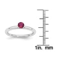 thumbnail image 3 of Created Ruby Sterling Silver Rhodium Ring, 3 of 6