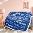 thumbnail image 2 of LHSHID Men Blanket Get Well Gifts for Men You are Awesome Soft Throw Blanket Inspirational Gift for Him Thinking of You Friendship Feel Better After Surgery Gifts 40"x50", 2 of 7