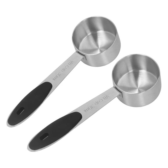 Tablespoon 2Pcs Stainless Steel Coffee Measuring Scoop 1/8 Cup 30ml Measuring Tablespoon Table Spoon for Coffee Bean Milk Powder Tea