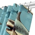 thumbnail image 5 of Shark Waterproof Bathroom Curtains Set with Hooks - Printed Shower Curtain for Bathroom Decoration, 5 of 5