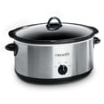 thumbnail image 1 of Crock-Pot 7 Quart Oval Manual Slow Cooker, Stainless Steel (SCV700-S-BR), Versatile Cookware for Large Families or Entertaining, 1 of 6