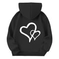 thumbnail image 6 of UACY Girls Preppy Heart Sweatshirts Oversized Pullover Sweatshirt Kids Fall Winter Long Sleeve Cute Prints Trendy Hoodies (Black, 9-10 Years), 6 of 8