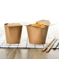 thumbnail image 4 of 50Pcs 16 Ounce Kraft Paper Buckets Disposable Meal Prep Containers Food Package Party Favor Boxes, 4 of 7