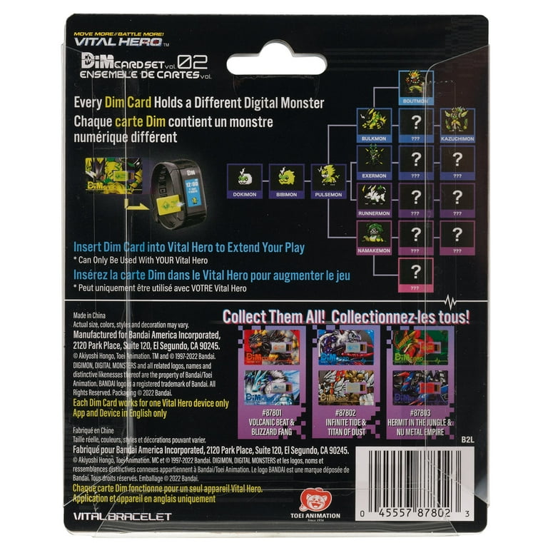 new digimon dim cards Amazon.com: Digimon BANDAI Gammamon DIM Card DIM Card Expansion for The  Vital Bracelet| Raise New Electronic Pets with This Vital Bracelet Card main image 1
