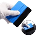 thumbnail image 3 of 2 PCS Squeegee with Fiber Edge for Car Vinyl Wrapping, Durable Window Film Squeegee, Squeegee Decal Sticker - Blue, 3 of 5