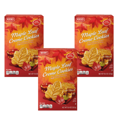 Benton's Maple Leaf Creme Cookies 3-Pack 11.4 oz
