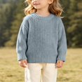 thumbnail image 2 of Afuyipoi Kids Thick Knit Pullover Sweater for Boys Girls Size 3M-5Y Winter Warm Comfort Wear Blue Size 4T, 2 of 2