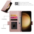 thumbnail image 4 of Compatible with Samsung Galaxy S23 Wallet Case, Classic PU Leather Flip Folio Case with Card Holders Kickstand [Shockproof TPU Inner Shell] Phone Cover for Samsung Galaxy S23, Rosegold, 4 of 7
