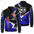 thumbnail image 2 of Chaqueta de vuelo de manga larga con estampado 3D para hombre, para primavera y otoño, para acampar al aire libre, ciclismo todoterreno, con cremallera y cuello redondo, 2 of 4
