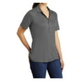 thumbnail image 4 of Womens Posi-UV Pro Short Sleeve Polyester Polo Dark Smoke Grey X-Small, 4 of 5