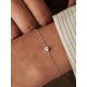 thumbnail image 1 of 1pc 925 Sterling Silver Simple Bracelet 18K Gold Plated Solitaire AAAAA Zirconia Trend Bracelet Adjustable Anklet Holiday Gift, 1 of 1