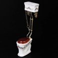 thumbnail image 2 of Vintage Victorian Style Bathroom Porcelain Toilet Doll House Miniature White + Gold, 2 of 5