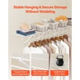 thumbnail image 4 of 3 Ft Heavy Duty Carbon Steel Wall Mounted Wire Shelf Kit Set of 2 Floating Storage Shelves with Dip Coating for Closet Bedroom Living Room Office Pantry, 4 of 6