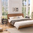thumbnail image 5 of Rattan Nightstand, Boho End Table with 2 Drawers Bedroom Bedside Side Tables Black Night Stand for Living Room, Bedroom, Dorm Room Essentials, 5 of 8