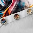 thumbnail image 4 of Feelyou Cartoon Motorcycle Curtains Pack of 2 (42x84 Each) for Kids, White Orange Watercolor Curtains Blackout, Modern Sport Lover Bedroom Curtains, Curtains and Drapes Room Decor, 4 of 6