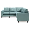 thumbnail image 3 of Maykoosh Retro Renaissance Sectional Sofa , TEAL, 3 of 9