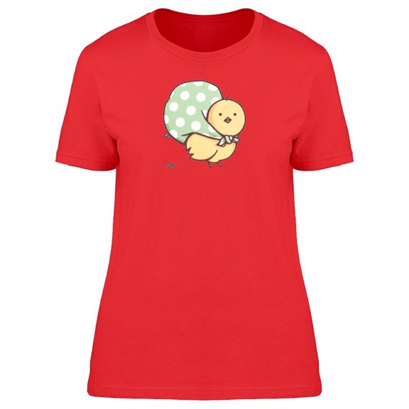 Cute Chicken Cartoon T-Shirt Women -Image by Shutterstock, Female x-Large