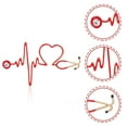 thumbnail image 2 of Miangastore Safety Pin Ecg Stethoscope Lapel Pin Red 1 Pcs, 2 of 8