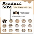 thumbnail image 2 of 1set 64pcs 16 styles Plastic Safety Brooches with Iron Pins and Acrylic Rhinestone Mixed Shapes Mixed color 8~14.5x10.2~13.5mm Pin: 1mm 4pcs/style, 2 of 3