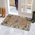 thumbnail image 5 of Boho Light Brown Vintage Country Carpet Welcome Door Mat Decorative Doormat Farmhouse Low-Profile Floor Rug Switch Mat for Home Indoor Outdoor Decorations 17 X 30 Inch, 5 of 6