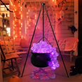 thumbnail image 6 of SLYNSHome Halloween Bubbling Cauldron Set,Black Witches Bubble Pot with Lights and Ball,DIY Bubble Cauldron with Tripod Halloween Decoration for Indoor Outdoor Party (Purple), 6 of 7