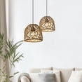 thumbnail image 3 of 7.48in Iron Wire Pendant Lampshade Vintage Hanging Light Cover for Ceiling Lighting Decor, Industrial Handwoven Metal Cage Lamp Shade for Kitchen Living Room, 3 of 6