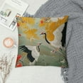thumbnail image 2 of Shiartex Throw Pillow Cover Japanese Beautiful Kimono of Illustrations Japan Asia Crane Decorative Throw Pillow Cushion Case for Home Couch Living Room Bed Sofa Car s Pillowcase White, 2 of 5