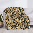 thumbnail image 3 of Rateoe Sunflowers Bee Pattern Flannel Throw Blanket, Ultra-soft Blanket for Bed, Couch, Car, Hypoallergenic Anti-pilling blanket-50"x40"(Horizontal), 3 of 6