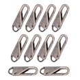 thumbnail image 1 of 10 Pack Zipper Pull Replacement Metal Zipper Repair Tab Broken Fastener Zipper Sliders for Luggage Cloths Jacket, 1 of 8