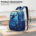 thumbnail image 3 of Kuiaobaty Cute Dolphin Print Backpack and Lunch Bag Set for Boys Lightweight Backpack Pencil Case with Zipper Roomy Sturdy Bookbag and Water Bottle Sleeve for School, 3 of 7