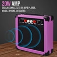 thumbnail image 4 of Guitarra eléctrica LyxPro Retro Purple con amplificador de 20 W y accesorios, 4 of 7