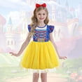 thumbnail image 2 of Vestido de princesa HenzWorld para niñas, azul y amarillo, tul 3T, 2 of 6