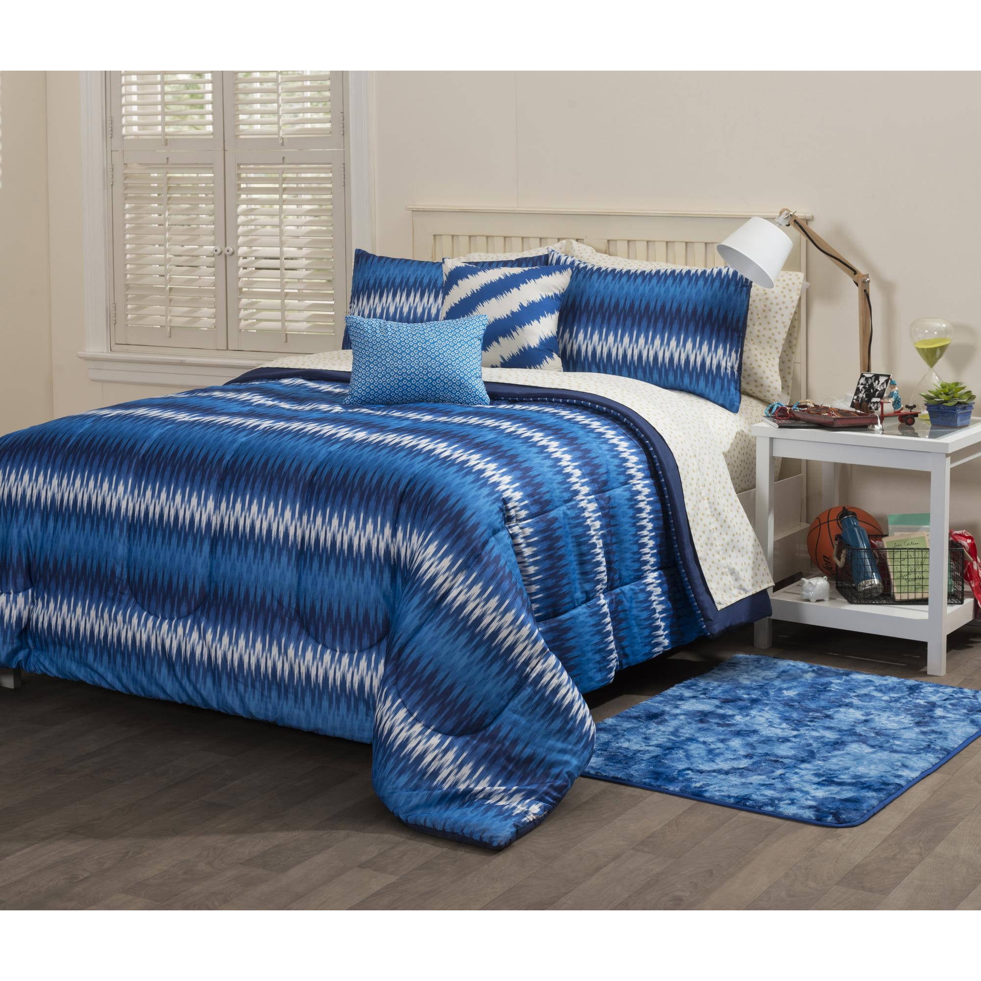Formula Indigo Ikat Bed in a Bag Bedding Set