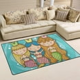 thumbnail image 2 of Dreamtimes Lightweight Soft Area Rugs 60 x 39 inch (5'x 3'3"), Three Mermaids Art Cartoon Floor Mat for Kids Playing Room Hardwood Floor Living Room Nursery Rugs, 2 of 6
