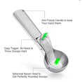 thumbnail image 3 of LNGOOR Dinnerware Sets Ice Cream Spoon Stainless Steel Spring Handle Masher Cookie Scoop Wooden Spoons for Cooking Pooper Scooper Sliver 19*5*5 Sliver, 3 of 7